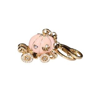 NEW Bag Charm Key Chain Ring Pink Carriage Key Ring Stocking Stuffer Gift